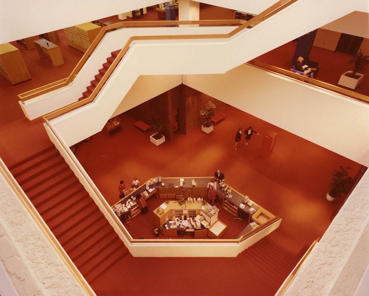 Interior shot of the Atrium's staircase