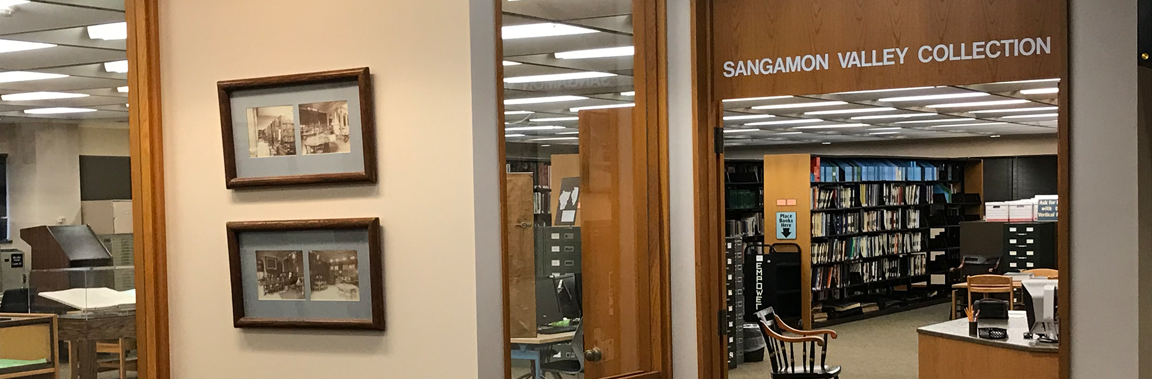 image of the entrance to the Sangamon Valley Collection department