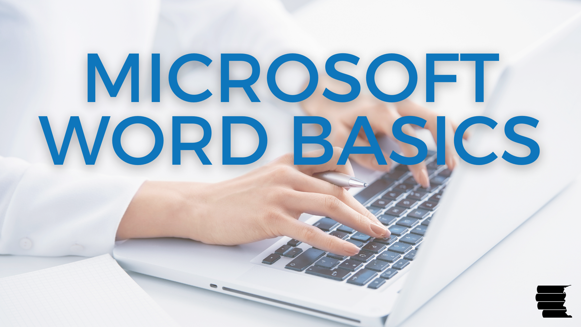 microsoft word basics_person typing on laptop