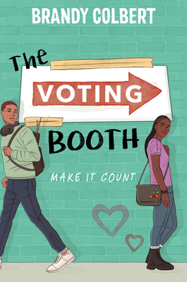The Voting Booth book cover (two teenagers standing in front of a painted brick wall, looking back over their shoulders at each other)