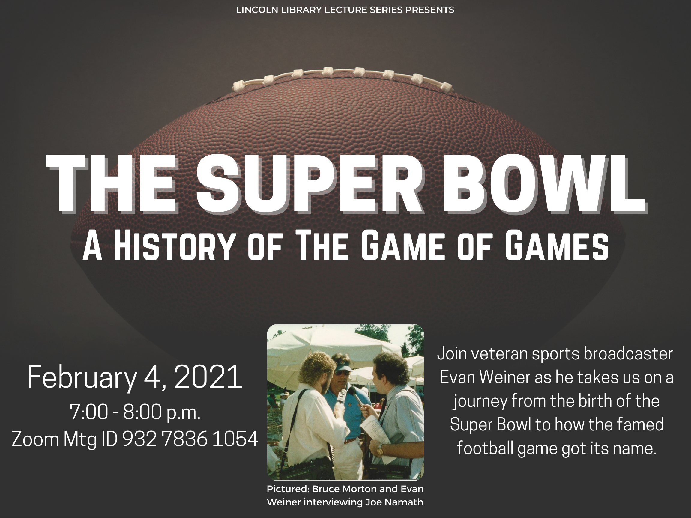 Photo of an advertisement flyer for Super Bowl History