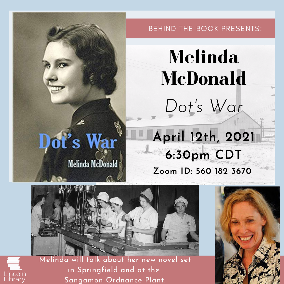 Image of Dot's War book cover and Melinda McDonald