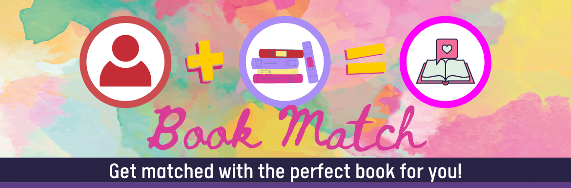 Banner for Book Match program being held by Lincoln Library throughout the month of February
