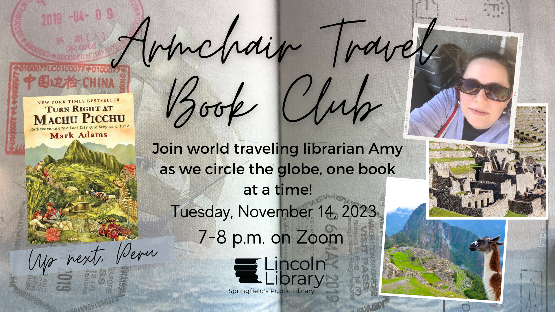 Armchair Travel Book Club November 2023
