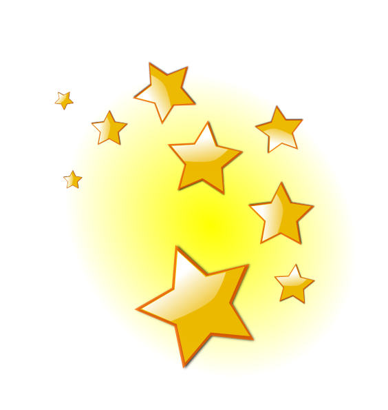 Several yellow stars floating against a lighter yellow background.