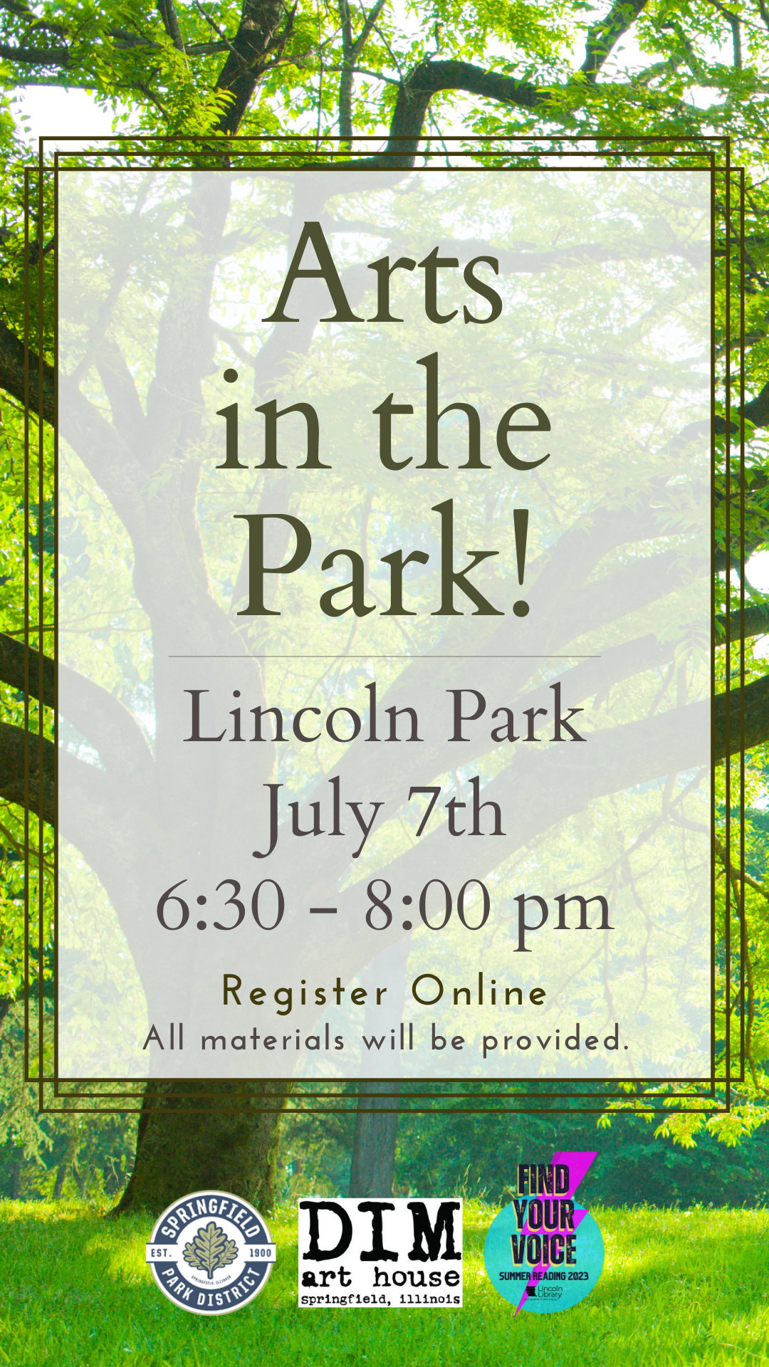 Arts in the Park!