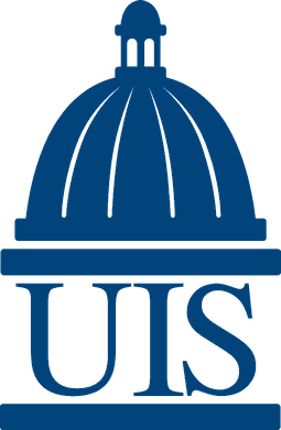 University of Illinois Springfield's logo in blue