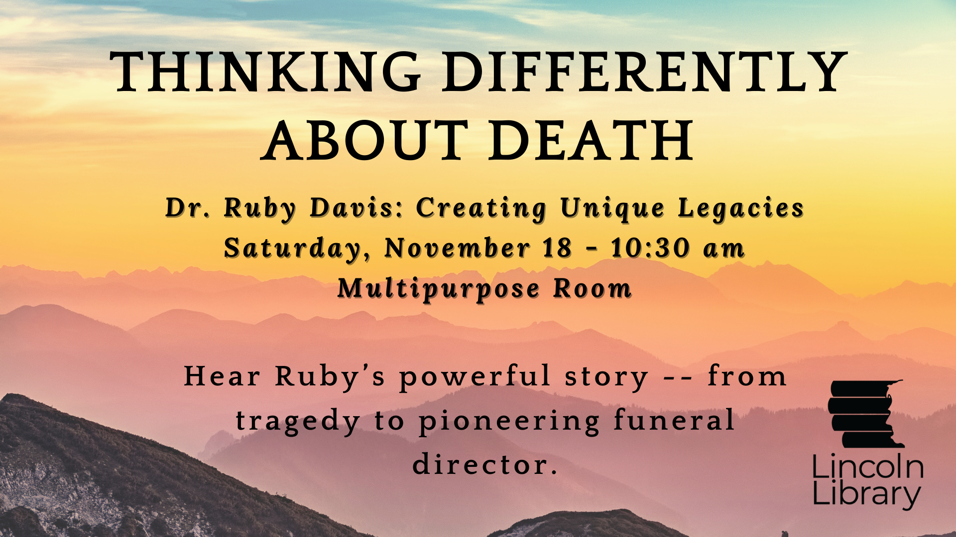 Thinking Differently About Death_Dr. Ruby Davis