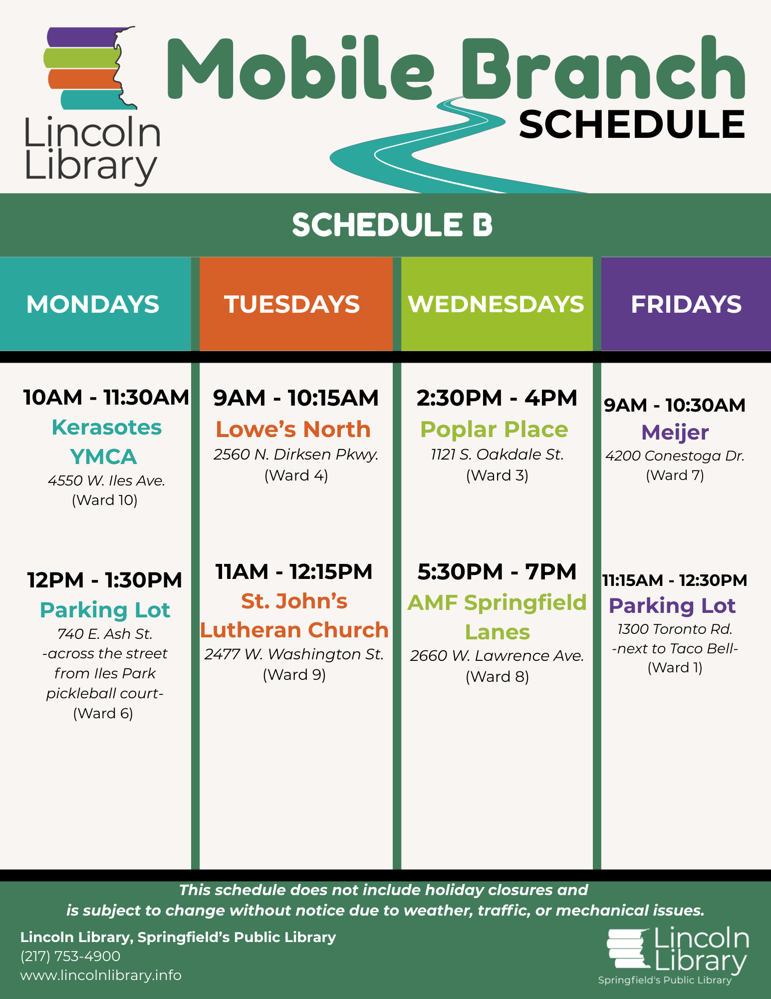 Mobile Branch Schedule B