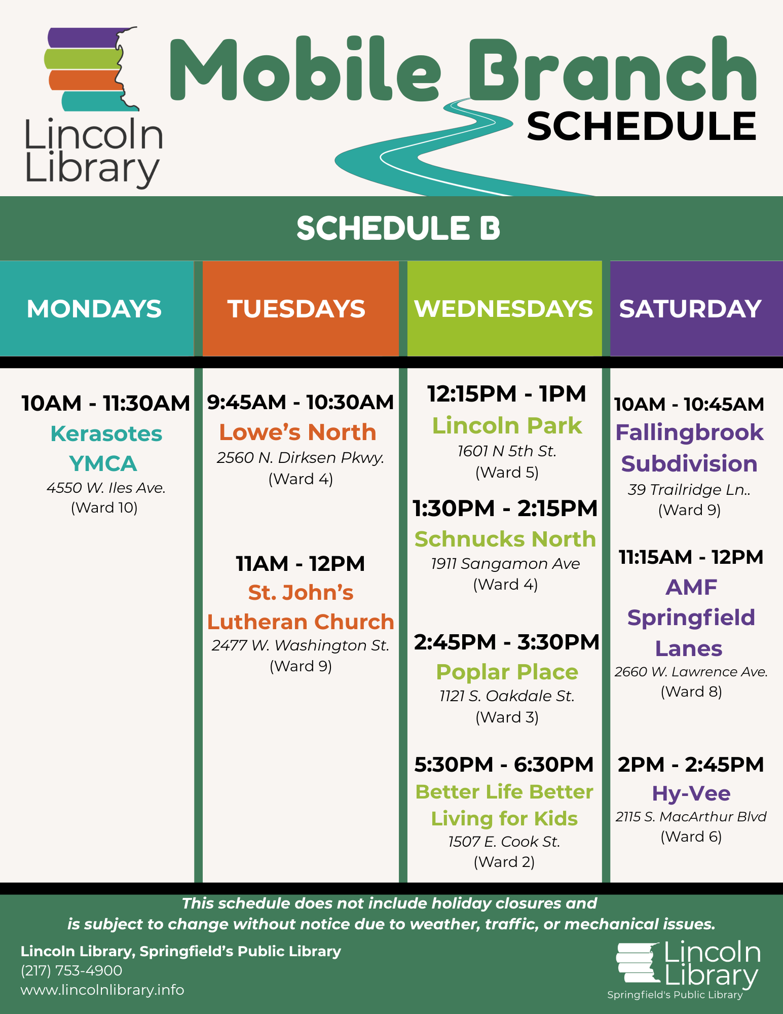 Mobile Branch Schedule B