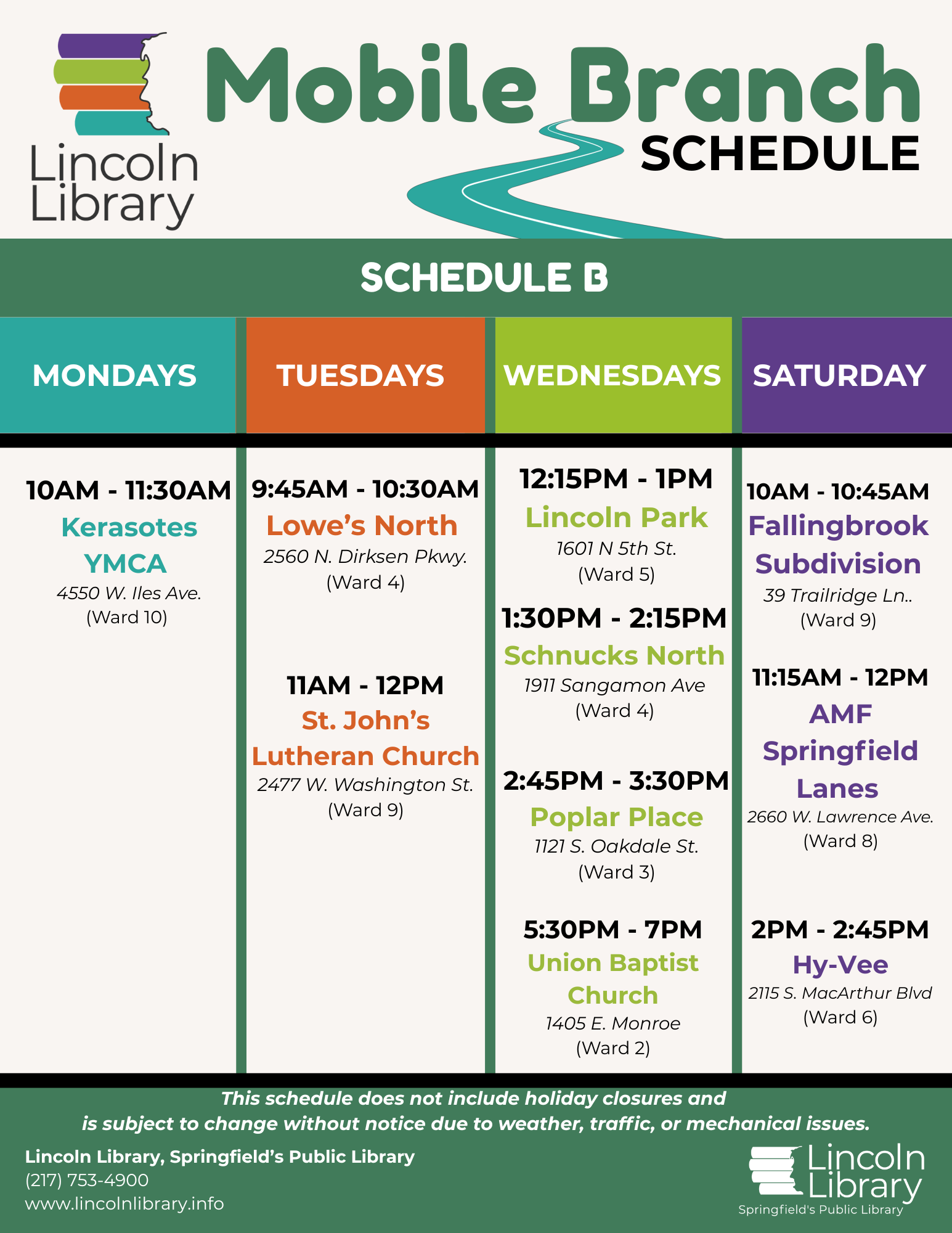 Mobile Branch Schedule B