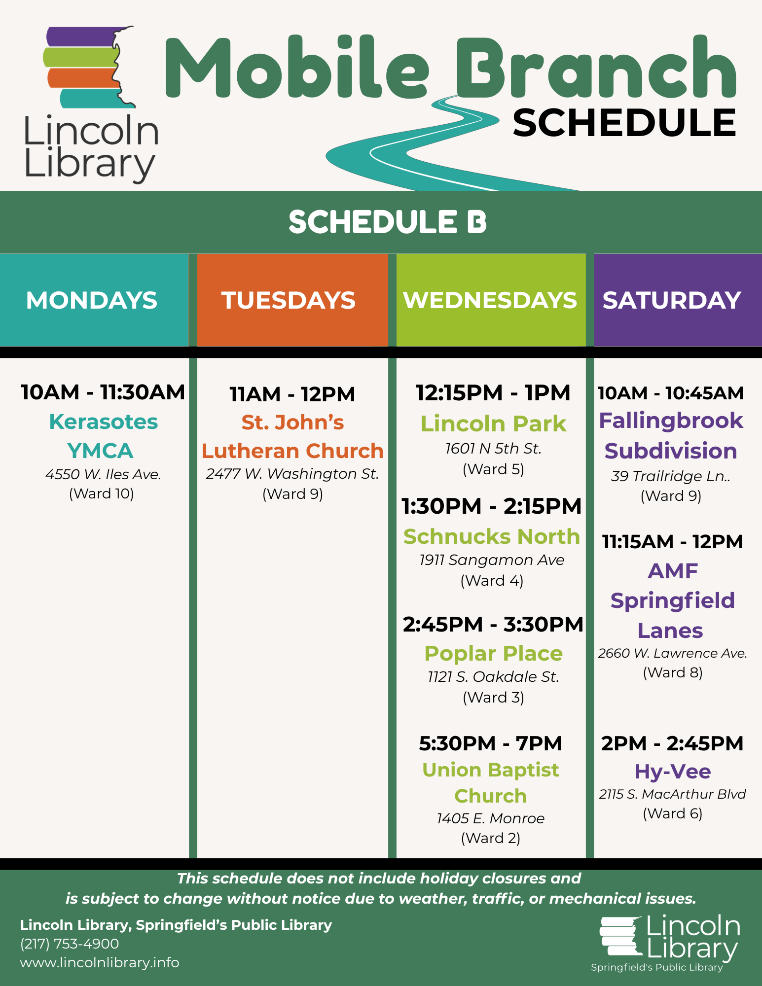 Mobile Branch Schedule B