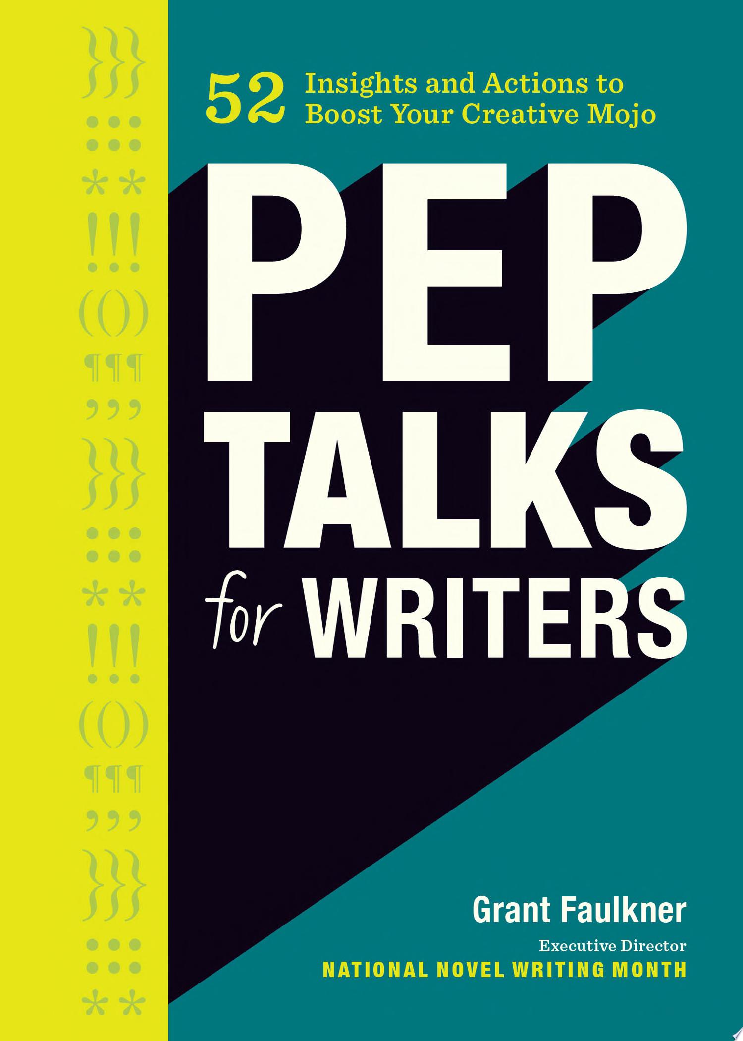 Image for "Pep Talks for Writers"