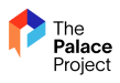 Letter P created from a square of primary colors and the words "The Palace Project"