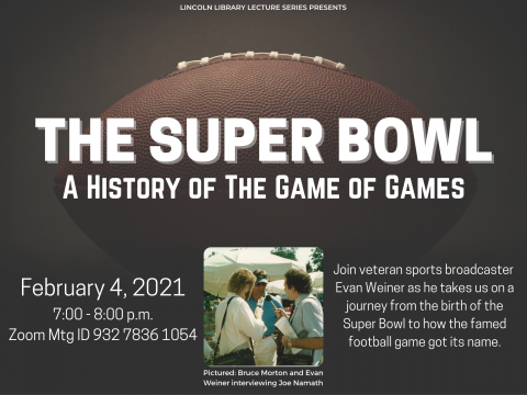 Photo of an advertisement flyer for Super Bowl History