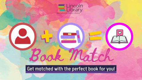Advertisement for program "Book Match" to be held throughout February 2022