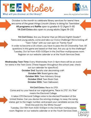 Details of the TeenTober event, the same ones typed out in the description. 