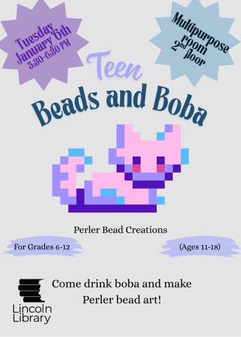 Teen Beads and Boba flyer