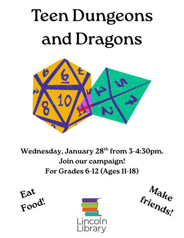 Teen Dungeons and Dragons Flyer