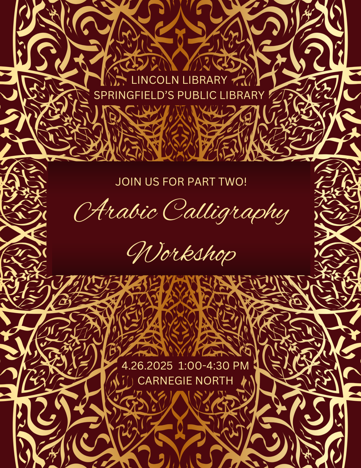 Arabic Calligraphy Workshop, Part Two