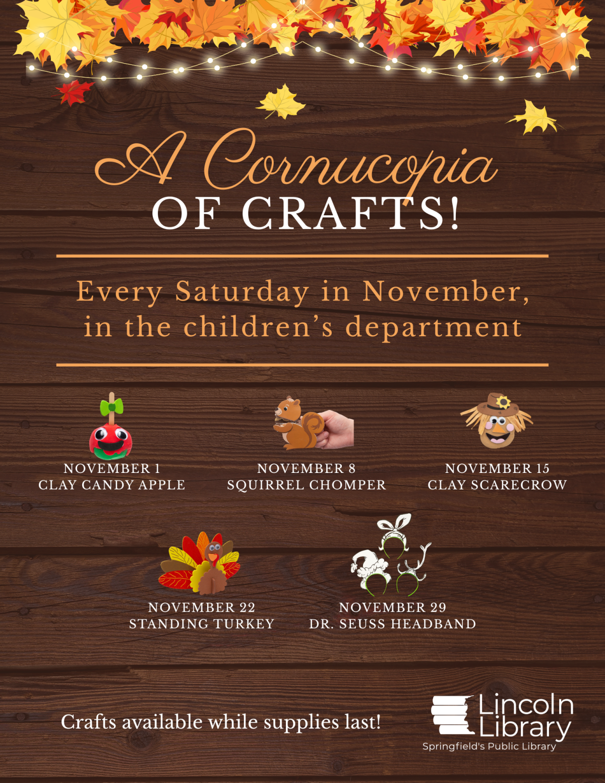 A flyer advertising the different kits and dates