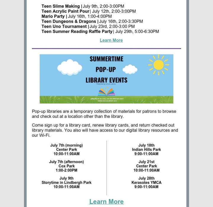 Image of July Newsletter