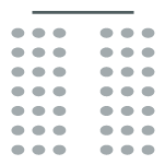 Chairs arranged in rows facing screen