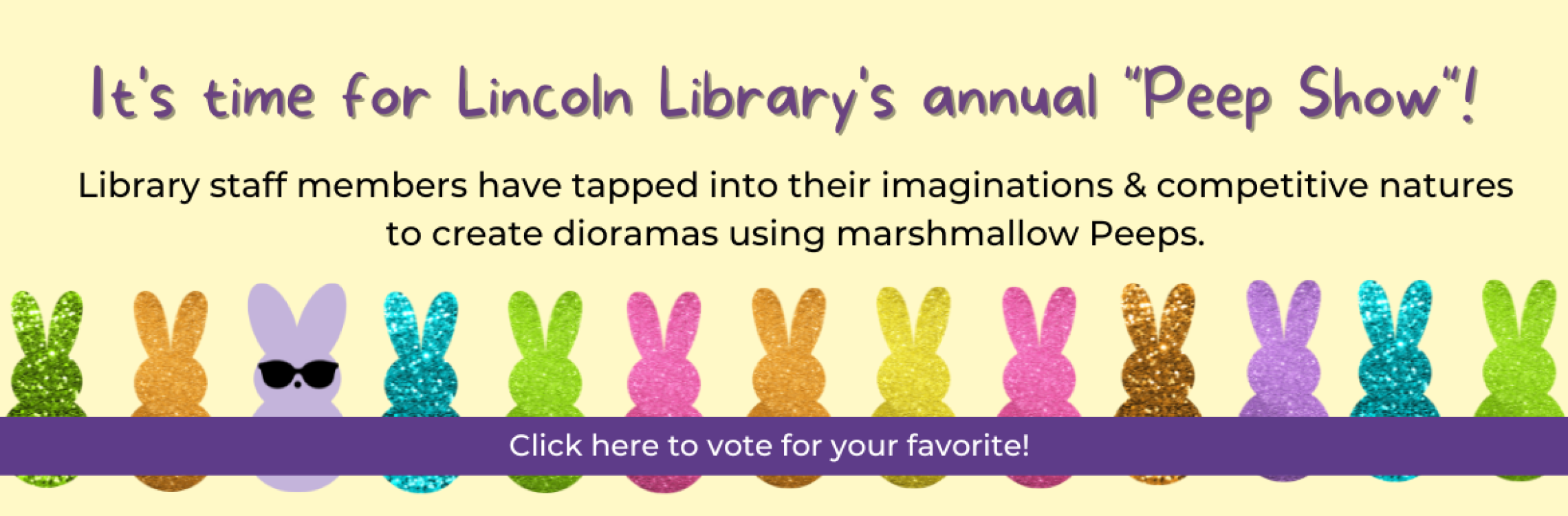 Click here to vote for your favorite Peep diorama!